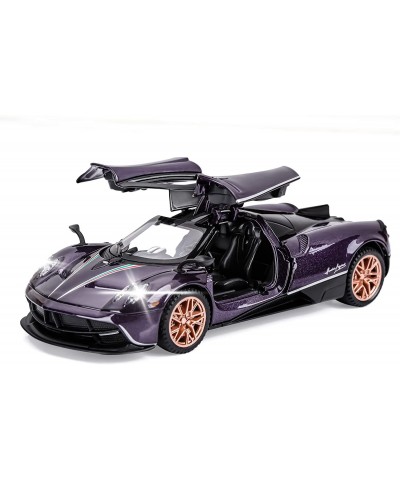 Alloy Diecast Metal Cars Model Collectible Pagani Huayra Dinastia 1:32 Pull Back Vehicle Toy for Kids Boys Girl Gift (Purple)...