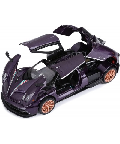 Alloy Diecast Metal Cars Model Collectible Pagani Huayra Dinastia 1:32 Pull Back Vehicle Toy for Kids Boys Girl Gift (Purple)...