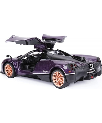 Alloy Diecast Metal Cars Model Collectible Pagani Huayra Dinastia 1:32 Pull Back Vehicle Toy for Kids Boys Girl Gift (Purple)...