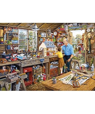 Grandad's Workshop 1000 Piece Jigsaw Puzzle | Sustainable Puzzle for Adults | Premium 100% Recycled Board | Gibsons Games $45...