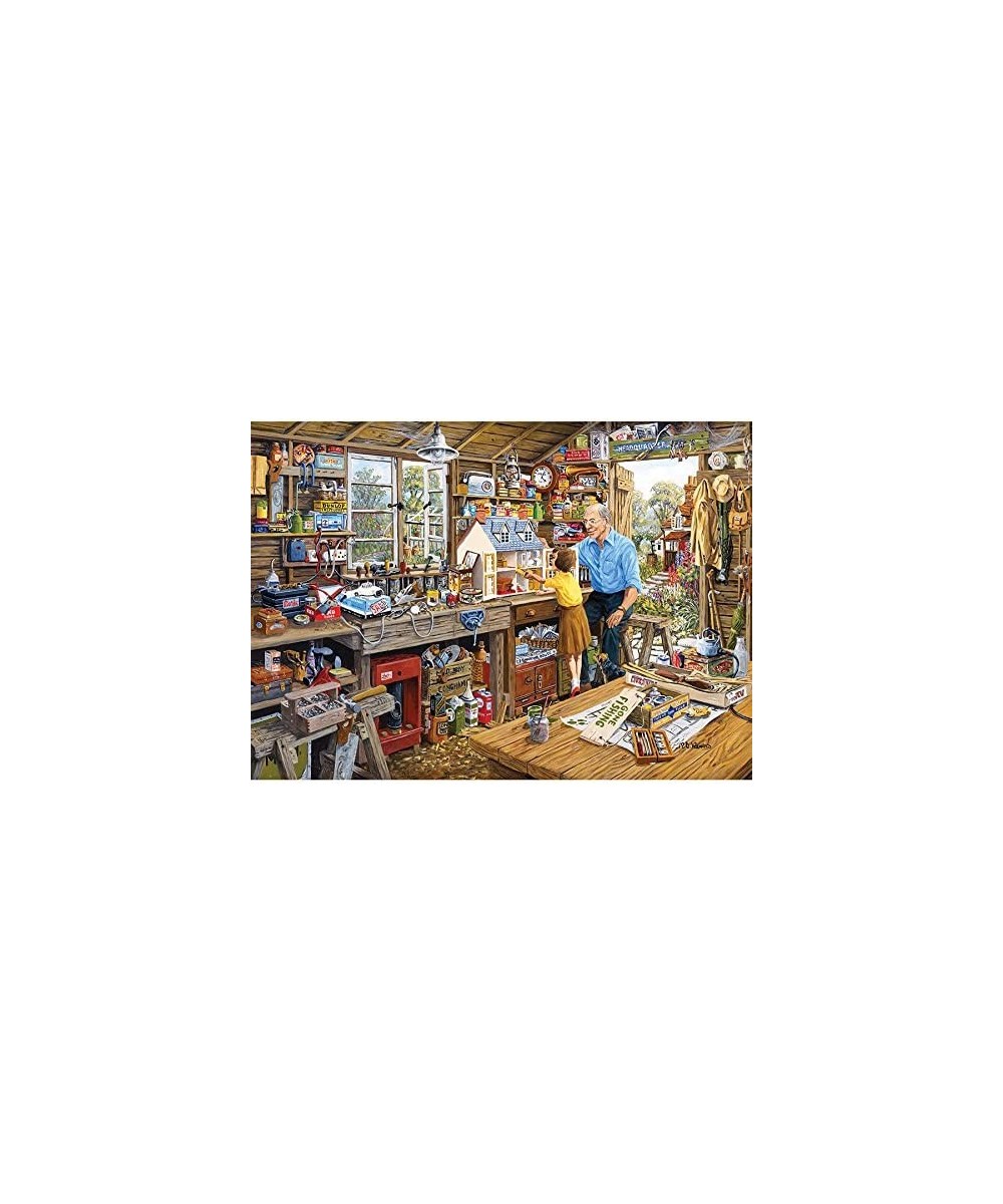 Grandad's Workshop 1000 Piece Jigsaw Puzzle | Sustainable Puzzle for Adults | Premium 100% Recycled Board | Gibsons Games $45...