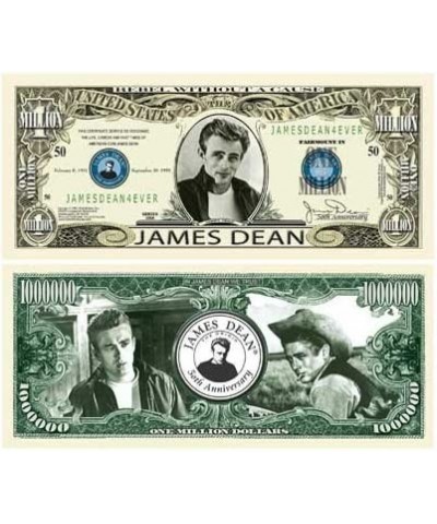 James Dean 50th Anniversary Million Dollar Bill - Comes in Currency Protector - Best Gift for Rebel Without A Cause Fans $14....