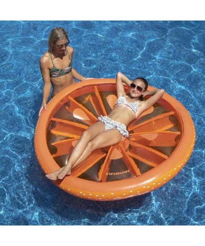 Giant Fruit Slice Pool Island Orange $55.60 Swimming Pool & Outdoor Water Toys