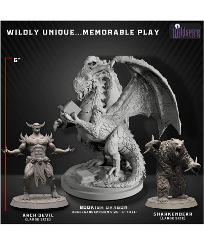 Fantasy Miniatures w/ Huge Dragon for DND Miniatures Monsters DND Accessories 28mm Bulk Dungeons and Dragons Miniatures D&D M...