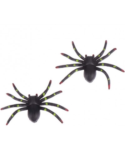 10pcs/Set Halloween Spider Toys Prank Tricky Simulation Scary Spotted Spider for Haunted House Bar Scene Party Decor Props $1...