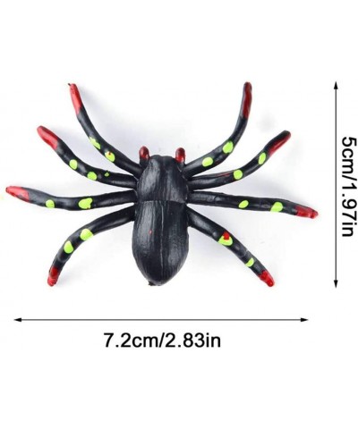 10pcs/Set Halloween Spider Toys Prank Tricky Simulation Scary Spotted Spider for Haunted House Bar Scene Party Decor Props $1...