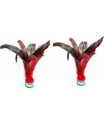 2 Pack Peteca Kick Shuttlecock Chinese Jianzi Kicker Colorful Feather Foot Sports Outdoor Toy Game for Kids Adults High Elast...