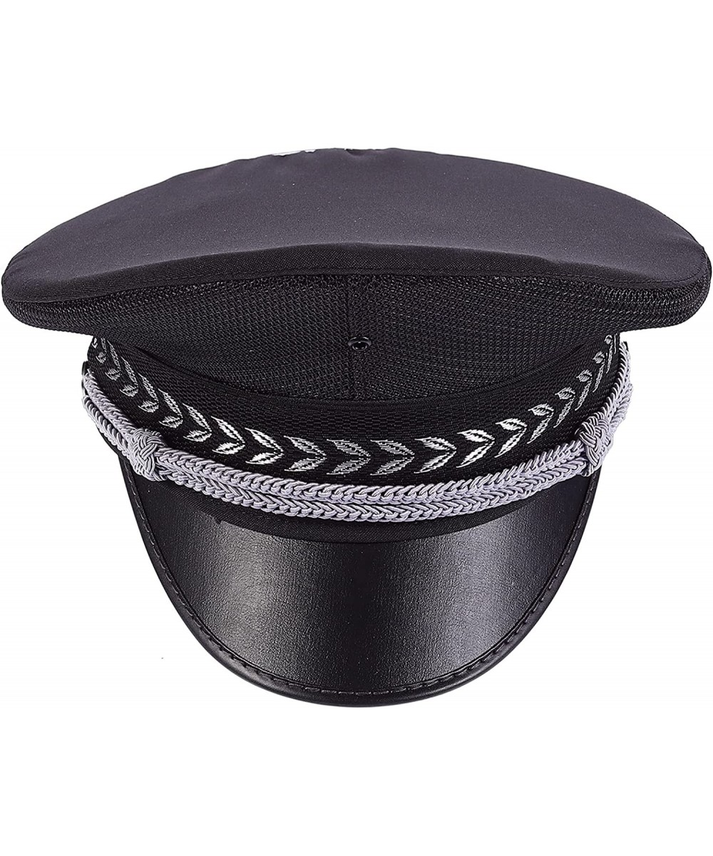 Police Hat Security Guard Hat Military Captain Cap for Halloween Cosplay Performance Props Halloween Party Costume Accessorie...