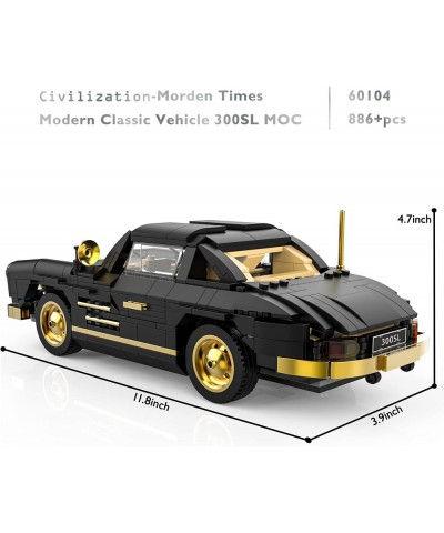 Classic Car Building Blocks Sets Model Building Toys Classic 300SL MOC Model Car Kits Ideal Gifts for Teens Girls Boys Age 14...