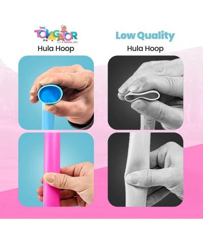 Hula Hoop for Kids - Detachable and Size Adjustable Hoola Hoop Pink & Blue (Pack of 1) - Fitness Hoola Hoops Kids Toy for Sma...