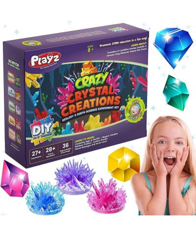 Growing Crystal Creations 27+ Geology & Earth Science Experiments Kit - Make Crystalline Eggs & Starfish Magical Gardens Rain...