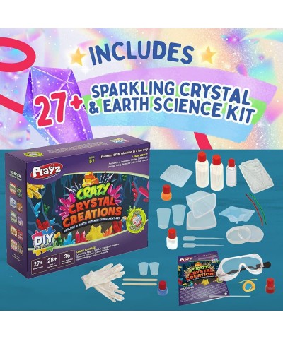 Growing Crystal Creations 27+ Geology & Earth Science Experiments Kit - Make Crystalline Eggs & Starfish Magical Gardens Rain...