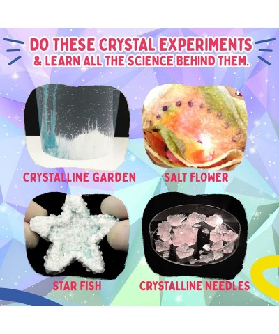 Growing Crystal Creations 27+ Geology & Earth Science Experiments Kit - Make Crystalline Eggs & Starfish Magical Gardens Rain...