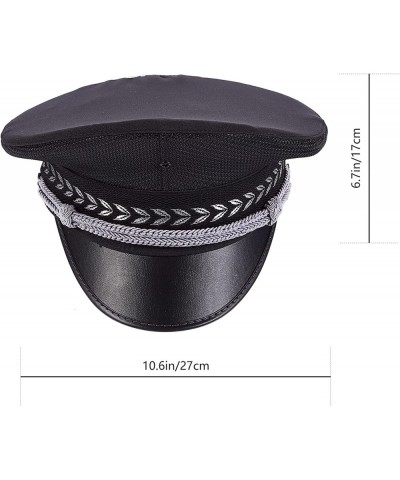 Police Hat Security Guard Hat Military Captain Cap for Halloween Cosplay Performance Props Halloween Party Costume Accessorie...