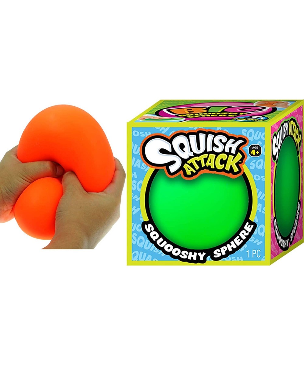 Squish Attack Giant Stress Balls (1 Ball Assorted Color) 4 Inch Jumbo Super Squishy Dough Balls for Kids & Adults. Large Stre...