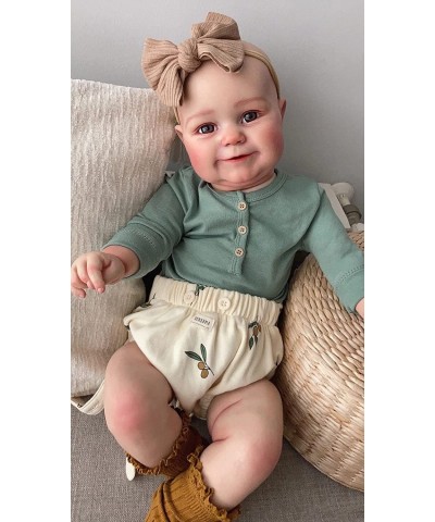 50CM Soft and Full Body Silicone Reborn Toddler Girl Doll Premie Baby Genesis Hand Painted Doll Cute Lifelike Silicone Doll B...