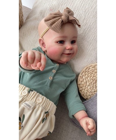 50CM Soft and Full Body Silicone Reborn Toddler Girl Doll Premie Baby Genesis Hand Painted Doll Cute Lifelike Silicone Doll B...