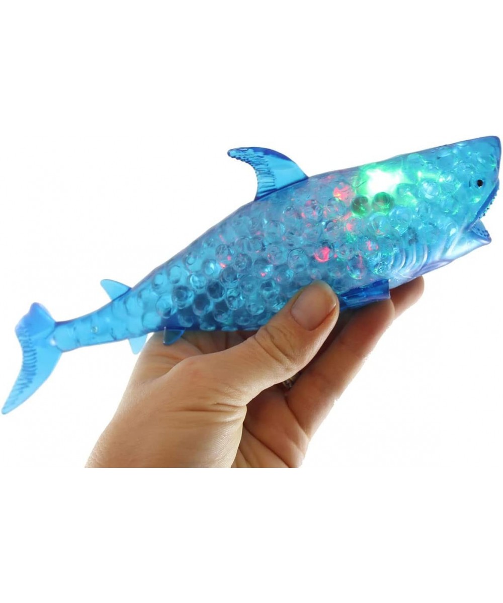 1 Jumbo Shark Light Up Water Gel Water Bead Filled Squeeze Stress Ball - Sensory Stress Fidget Toy $24.07 Fidget Toys