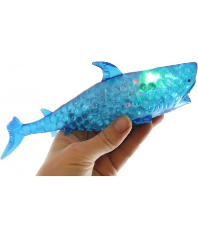 1 Jumbo Shark Light Up Water Gel Water Bead Filled Squeeze Stress Ball - Sensory Stress Fidget Toy $24.07 Fidget Toys