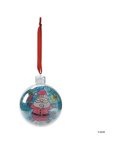 DIY Plastic Bulb with Santa Christmas Ornament Kit - Makes 12 Color Your Own Decor - Holiday Crafts for Kids $30.36 Kids' Dra...