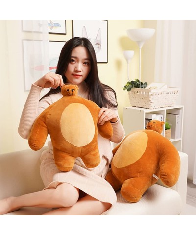 Brown Bear Stuffed Animal with Small Head and Big Body Cute and Soft Bear Plush Toy Pillow Gift for Kids Girlfriend 10.6 inch...