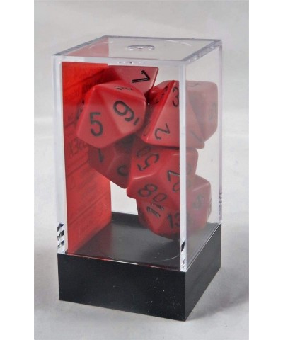 Polyhedral 7-Die Opaque Dice Set - Red with Black $15.48 Game Accessories