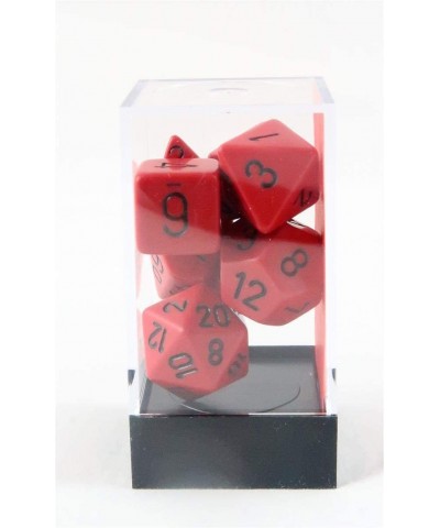 Polyhedral 7-Die Opaque Dice Set - Red with Black $15.48 Game Accessories