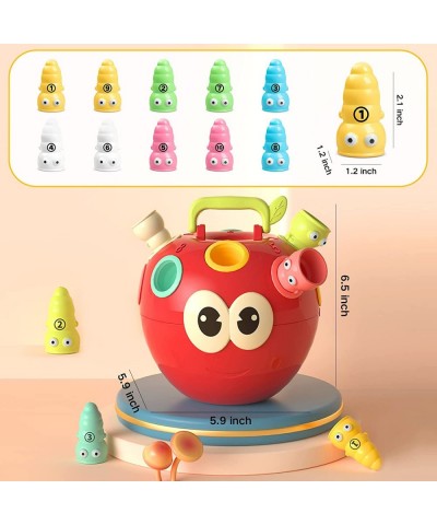 Montessori Toys for 1 2 3 Years Old Boys Girls - Apple Learning Sorting Toddler 1-3 Game Educational Baby Sensory Fine Motor ...