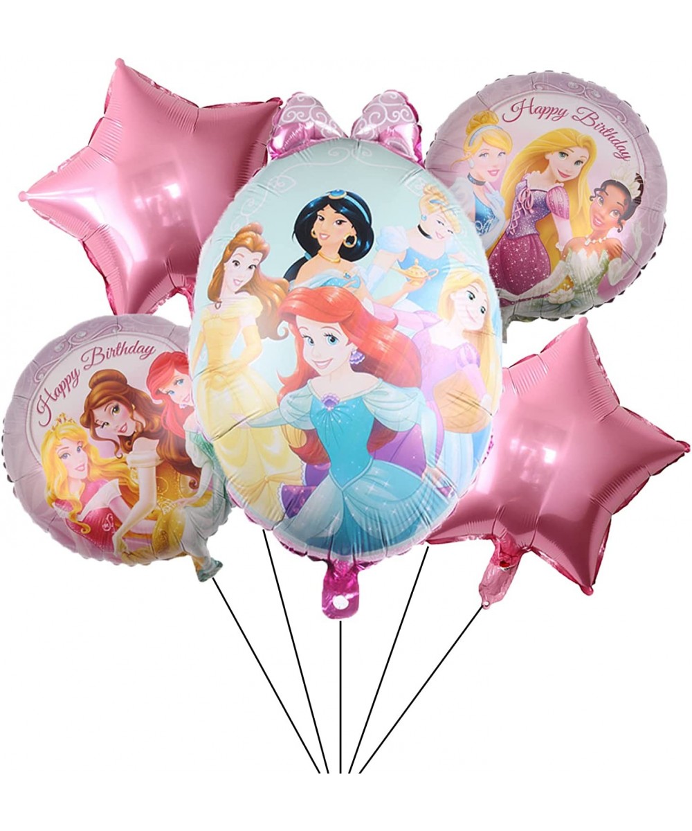 5PCS Princess Themed Birthday Party Balloons Decorations for Kids $16.91 Kids' Party Decorations