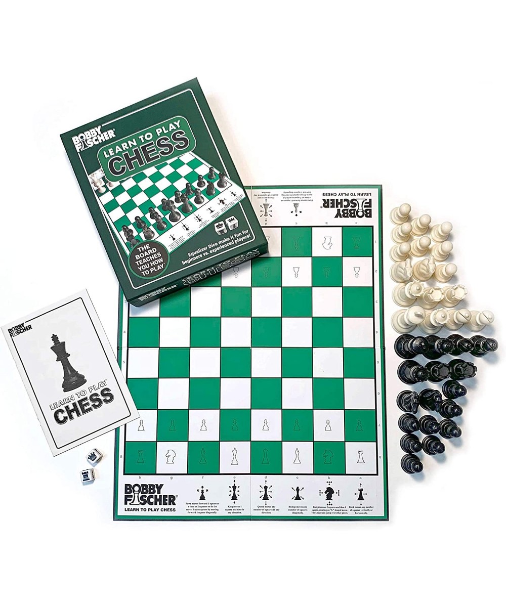 ® by WE Games Learn to Play Chess Set Travel Chess Set for Students Roll Up Vinyl Chess Mat with 34 Weighted Staunton Chess P...