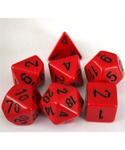 Polyhedral 7-Die Opaque Dice Set - Red with Black $15.48 Game Accessories