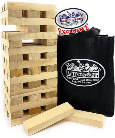 Deluxe 51pc Giant Wood Tower Stacking Game with Storage Bag (Starts 17" Tall) $80.88 Stacking Games