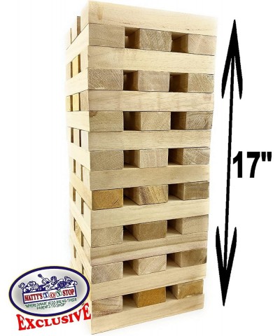 Deluxe 51pc Giant Wood Tower Stacking Game with Storage Bag (Starts 17" Tall) $80.88 Stacking Games