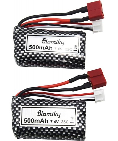 2 Pack 7.4V 500mAh 2S Li-ion 15C Battery with T Plug and Cable Compatible with BEZGAR 5 HM162 HM161 and 9145 1:20 Remote Cont...