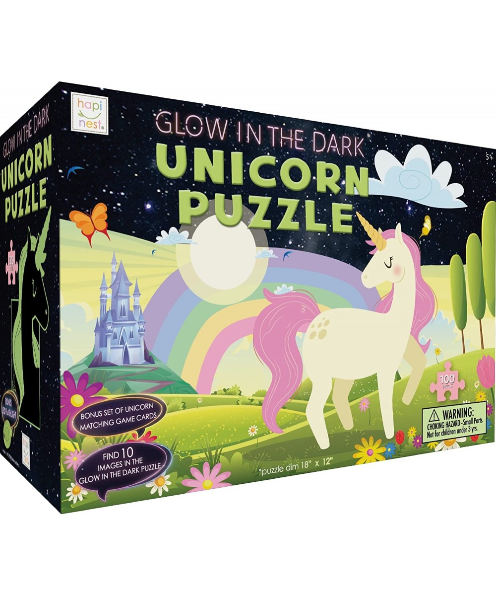 100 Piece Glow-in-The-Dark Unicorn Jigsaw Puzzle for Kids Girls and Boys Gifts Ages 5 6 7 8 9 10 11 12 Years Old and Up $30.0...