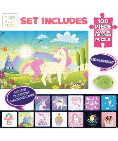 100 Piece Glow-in-The-Dark Unicorn Jigsaw Puzzle for Kids Girls and Boys Gifts Ages 5 6 7 8 9 10 11 12 Years Old and Up $30.0...