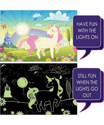 100 Piece Glow-in-The-Dark Unicorn Jigsaw Puzzle for Kids Girls and Boys Gifts Ages 5 6 7 8 9 10 11 12 Years Old and Up $30.0...