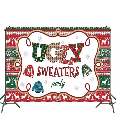 Ugly Christmas Sweater Photo Backdrop Ugly Sweater Party Banner for Ugly Christmas Sweater Party Decorations 71 x 43 Inches $...