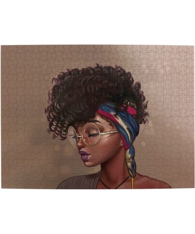 African American Black Girl Jigsaw Puzzle 500 Piece Wooden Adults Children Puzzles Art DIY Leisure Game Fun Toy Gift Suitable...