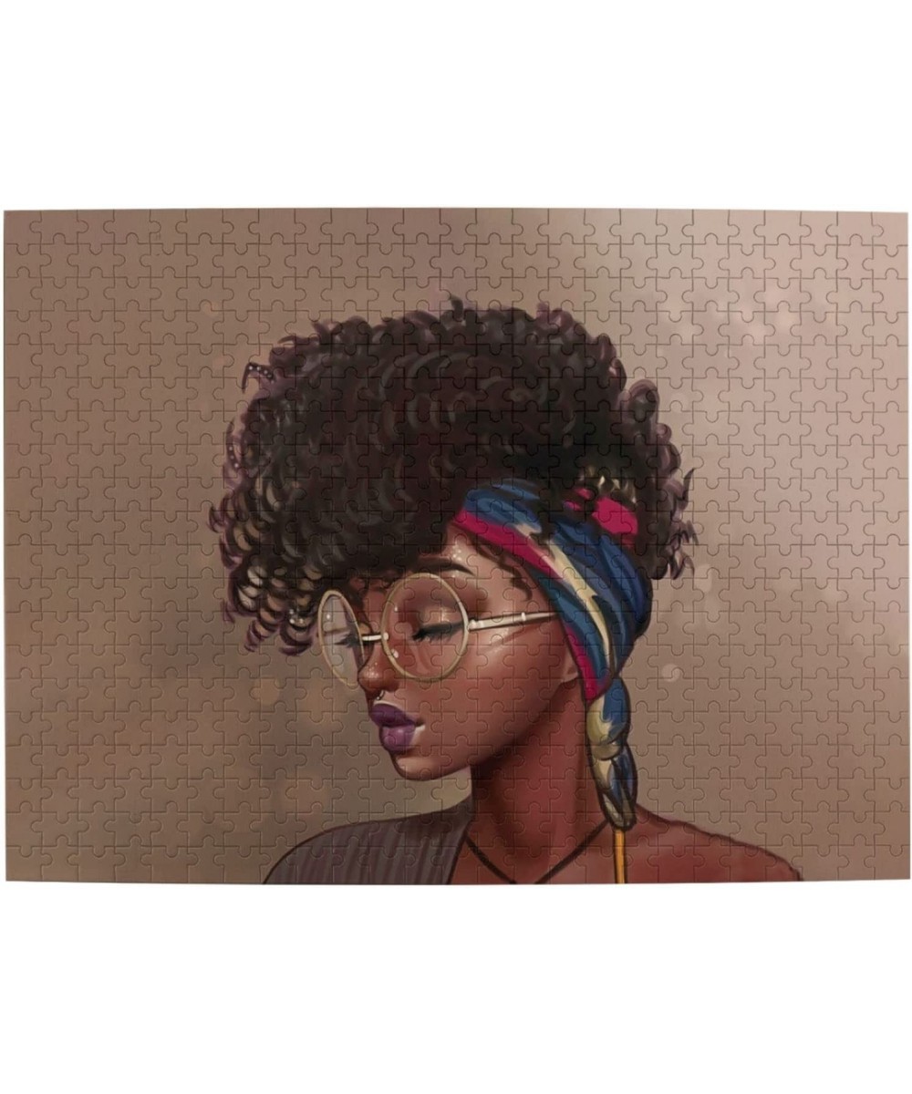 African American Black Girl Jigsaw Puzzle 500 Piece Wooden Adults Children Puzzles Art DIY Leisure Game Fun Toy Gift Suitable...