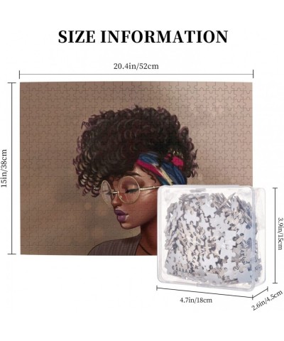 African American Black Girl Jigsaw Puzzle 500 Piece Wooden Adults Children Puzzles Art DIY Leisure Game Fun Toy Gift Suitable...