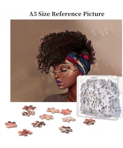 African American Black Girl Jigsaw Puzzle 500 Piece Wooden Adults Children Puzzles Art DIY Leisure Game Fun Toy Gift Suitable...