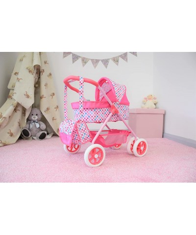 Baby Doll Stroller Reversible | Forward & Backward Facing Pram | Removable Bassinet & Bed | Retractable Canopy | Storage Bask...