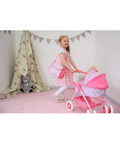 Baby Doll Stroller Reversible | Forward & Backward Facing Pram | Removable Bassinet & Bed | Retractable Canopy | Storage Bask...