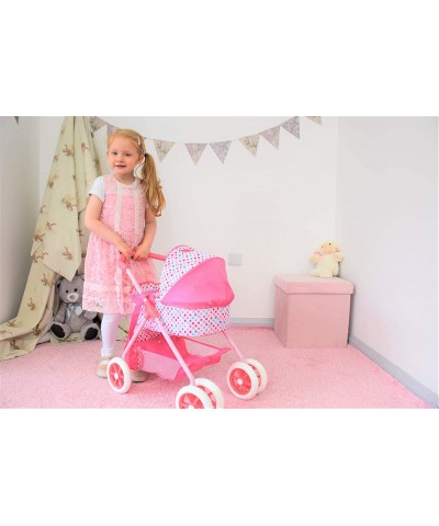 Baby Doll Stroller Reversible | Forward & Backward Facing Pram | Removable Bassinet & Bed | Retractable Canopy | Storage Bask...