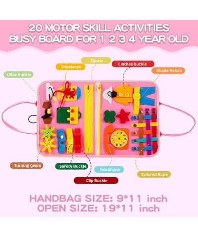 Busy Board for Toddlers 1 2 3 4 Year Old Sensory Activity Board for Learning Toys Travel Toys for Toddlers 1-3 Montessori Toy...