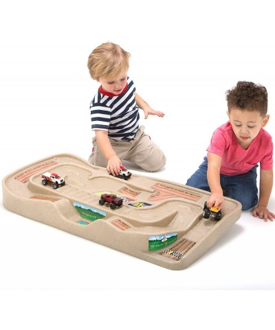 Portable Carry and Go Kids Race Track Toy Car Train Table 2-Sided No Assembly for Children 3 4 5 6 7 Years Old Boys Girls Mad...