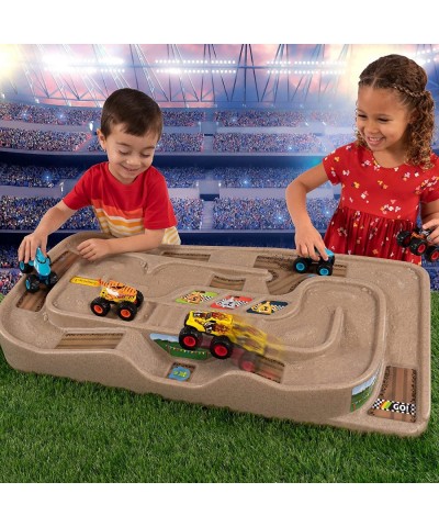 Portable Carry and Go Kids Race Track Toy Car Train Table 2-Sided No Assembly for Children 3 4 5 6 7 Years Old Boys Girls Mad...