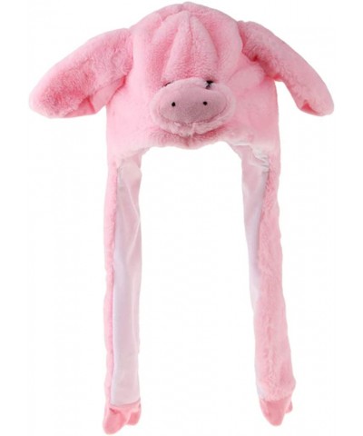 Funny Plush Animal Pig Hat Moving Ears Popping Up Party Tricky Prop Girls $25.02 Kids' Dress-Up Accessories