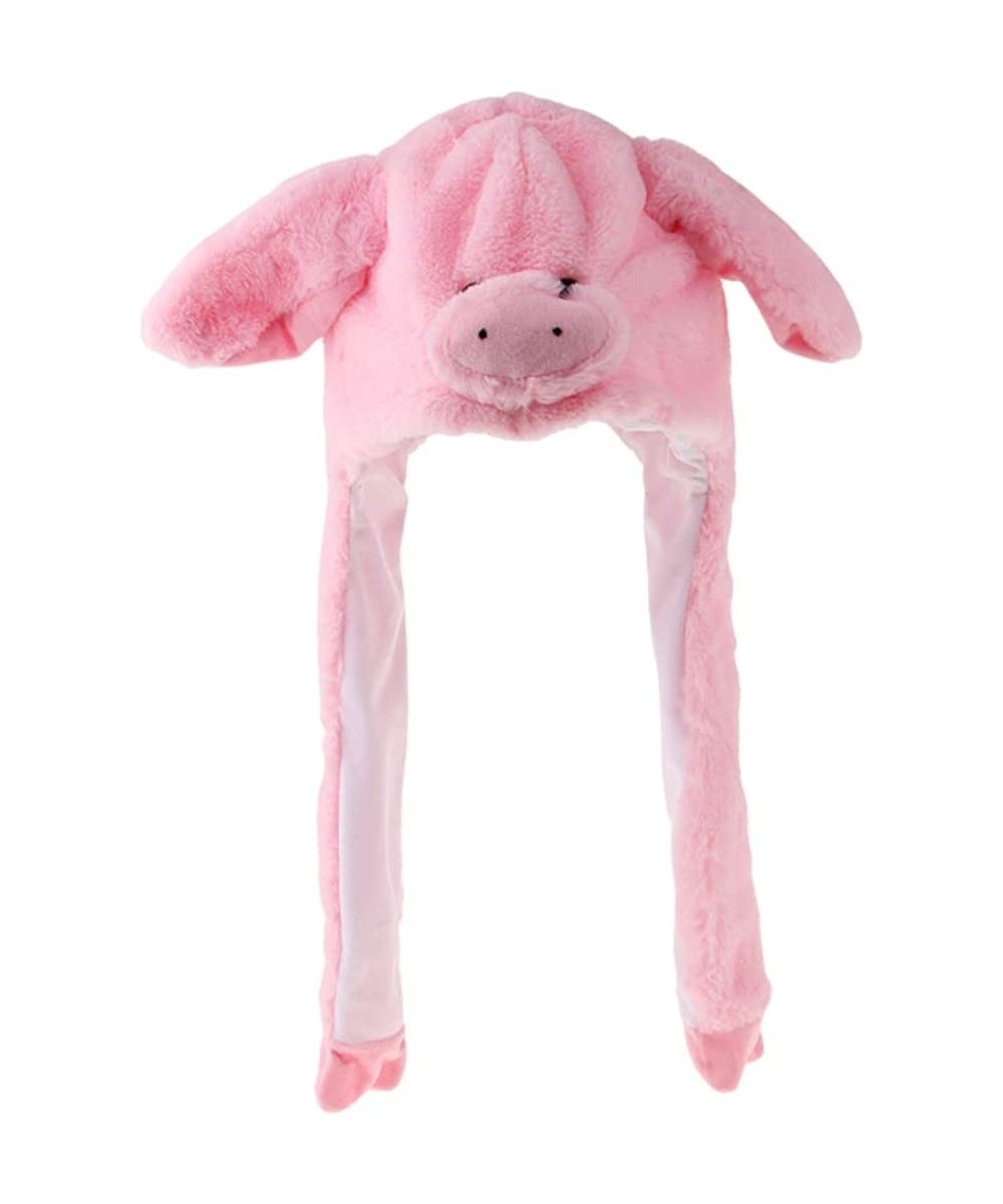 Funny Plush Animal Pig Hat Moving Ears Popping Up Party Tricky Prop Girls $25.02 Kids' Dress-Up Accessories